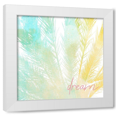 Palms 1 White Modern Wood Framed Art Print by Kimberly, Allen