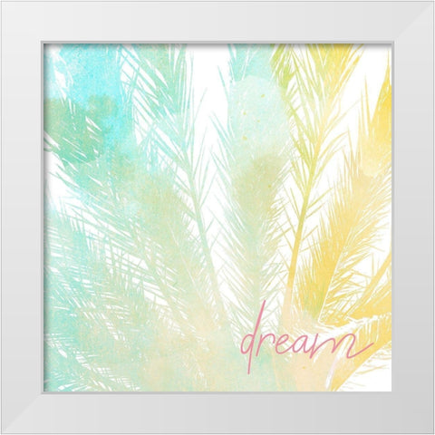 Palms 1 White Modern Wood Framed Art Print by Kimberly, Allen