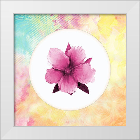 Tropic Floral 1 White Modern Wood Framed Art Print by Kimberly, Allen