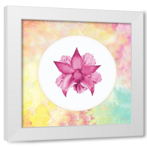 Tropic Floral 2 White Modern Wood Framed Art Print by Kimberly, Allen
