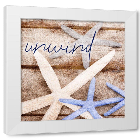 Starfish 1 White Modern Wood Framed Art Print by Kimberly, Allen