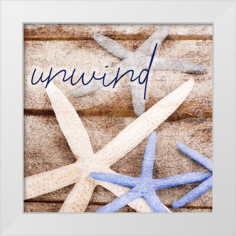 Starfish 1 White Modern Wood Framed Art Print by Kimberly, Allen