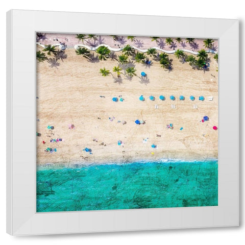 Ft Lauderdale Beach 1 White Modern Wood Framed Art Print by Kimberly, Allen
