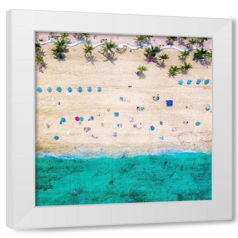 Ft Lauderdale Beach 2 White Modern Wood Framed Art Print by Kimberly, Allen