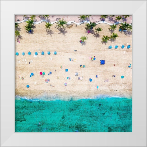 Ft Lauderdale Beach 2 White Modern Wood Framed Art Print by Kimberly, Allen