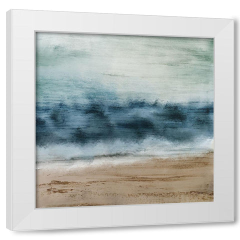 At the Sea White Modern Wood Framed Art Print by Kimberly, Allen