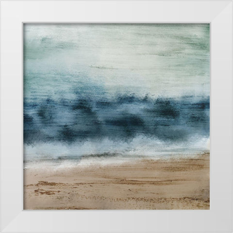 At the Sea White Modern Wood Framed Art Print by Kimberly, Allen