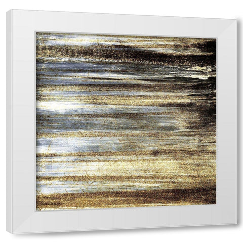 Brushed Gold White Modern Wood Framed Art Print by Kimberly, Allen