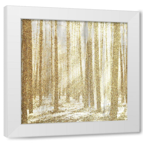 Forest of Gold 1 White Modern Wood Framed Art Print by Kimberly, Allen
