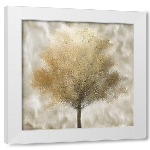Gold Fall White Modern Wood Framed Art Print by Kimberly, Allen