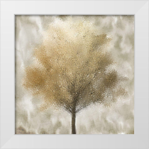 Gold Fall White Modern Wood Framed Art Print by Kimberly, Allen