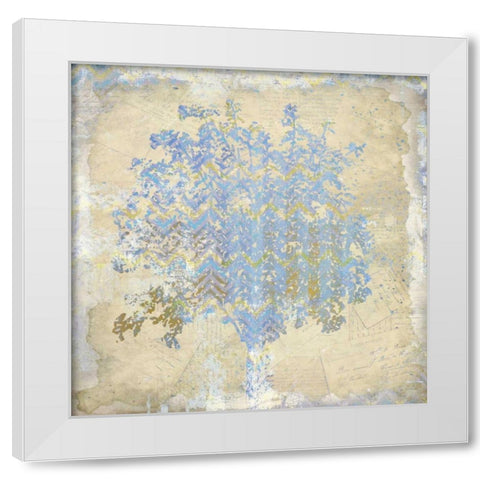 Chevron Tree 2 White Modern Wood Framed Art Print by Allen, Kimberly