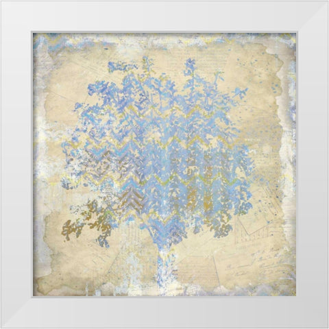 Chevron Tree 2 White Modern Wood Framed Art Print by Allen, Kimberly