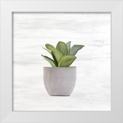 Spring Green 3 White Modern Wood Framed Art Print by Kimberly, Allen