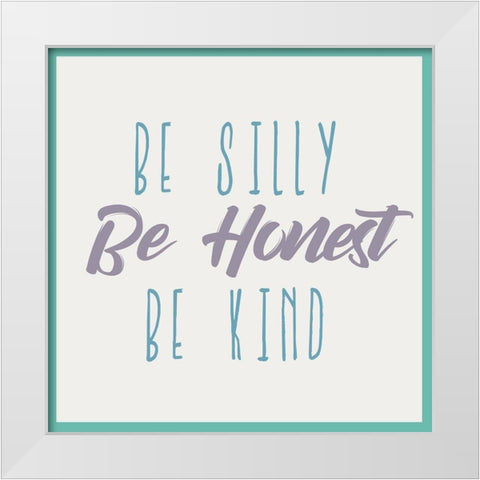 Bright and Silly 2 White Modern Wood Framed Art Print by Kimberly, Allen