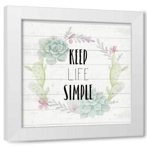 Simple Life A White Modern Wood Framed Art Print by Kimberly, Allen