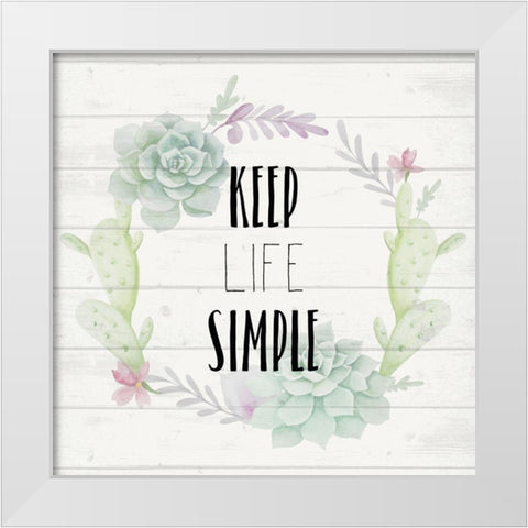 Simple Life A White Modern Wood Framed Art Print by Kimberly, Allen