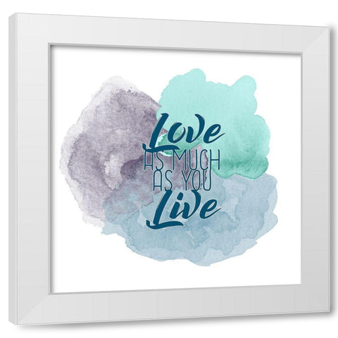 Laugh Love 2 White Modern Wood Framed Art Print by Kimberly, Allen