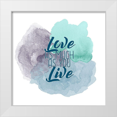 Laugh Love 2 White Modern Wood Framed Art Print by Kimberly, Allen