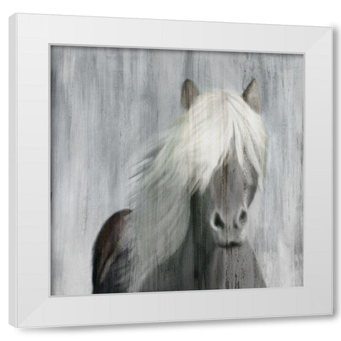 White Mane White Modern Wood Framed Art Print by Kimberly, Allen