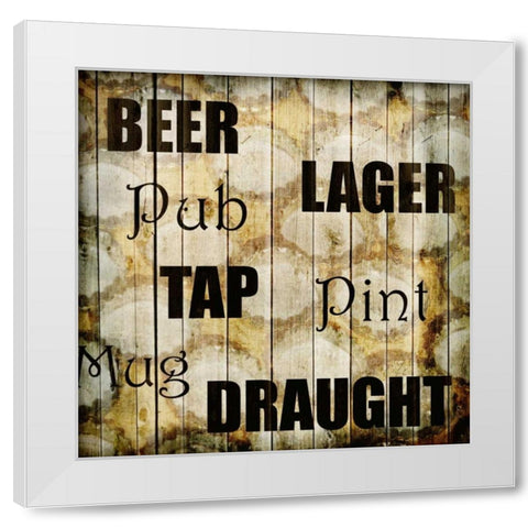 Man Cave 1 White Modern Wood Framed Art Print by Allen, Kimberly