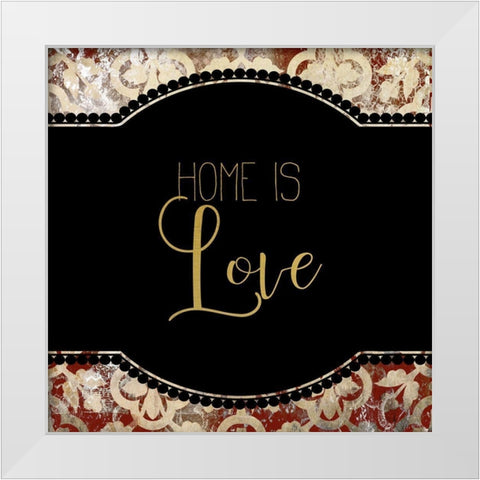 My Heart 4 White Modern Wood Framed Art Print by Kimberly, Allen