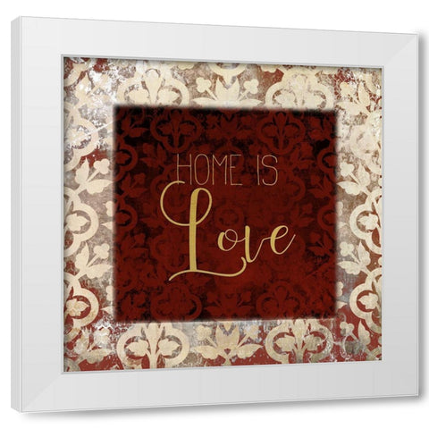 Love and Home 6 White Modern Wood Framed Art Print by Kimberly, Allen
