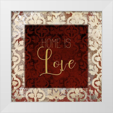 Love and Home 6 White Modern Wood Framed Art Print by Kimberly, Allen