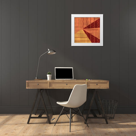 Mixed Square 1 White Modern Wood Framed Art Print by Kimberly, Allen