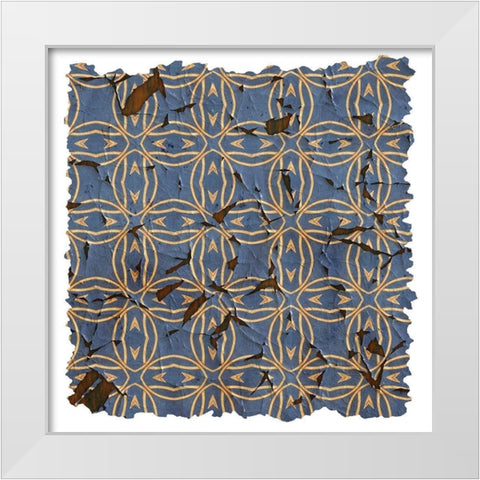 Tattered Global Pattern 2 White Modern Wood Framed Art Print by Kimberly, Allen
