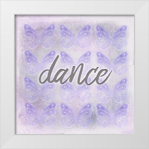 Dance Butterfly White Modern Wood Framed Art Print by Allen, Kimberly