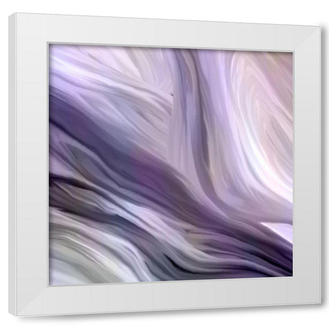 Lavender River White Modern Wood Framed Art Print by Kimberly, Allen