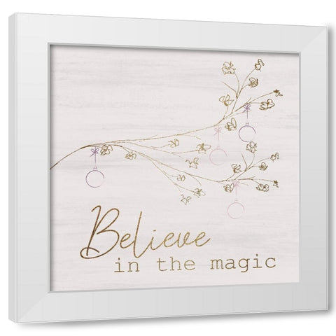Christmas Romance 3 White Modern Wood Framed Art Print by Kimberly, Allen