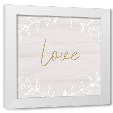 Christmas Romance 14 White Modern Wood Framed Art Print by Kimberly, Allen
