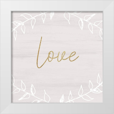 Christmas Romance 14 White Modern Wood Framed Art Print by Kimberly, Allen