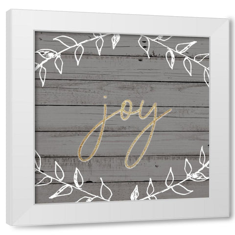Christmas Joy 1 White Modern Wood Framed Art Print by Kimberly, Allen