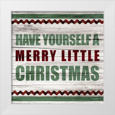 Farmhouse Christmas 4 White Modern Wood Framed Art Print by Kimberly, Allen