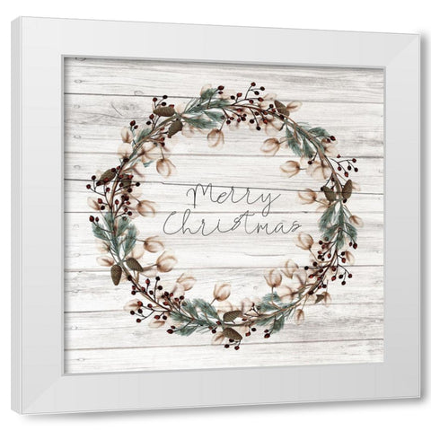 Farmhouse Christmas 8 White Modern Wood Framed Art Print by Kimberly, Allen