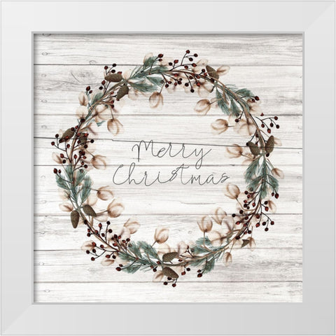 Farmhouse Christmas 8 White Modern Wood Framed Art Print by Kimberly, Allen