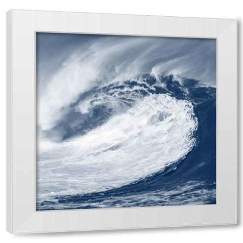 Against The Waves 1 White Modern Wood Framed Art Print by Kimberly, Allen