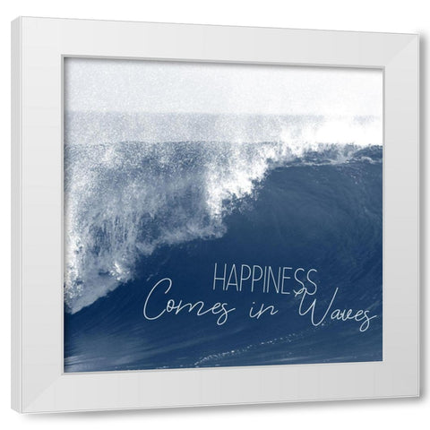 Against The Waves 2 White Modern Wood Framed Art Print by Kimberly, Allen