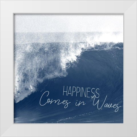 Against The Waves 2 White Modern Wood Framed Art Print by Kimberly, Allen