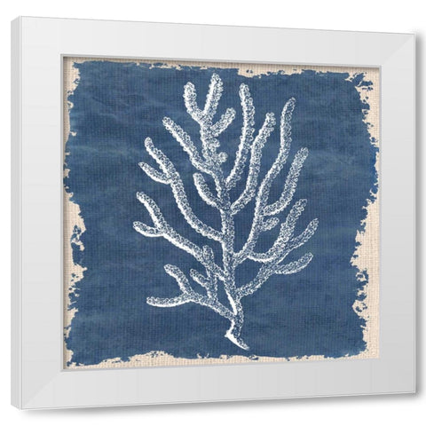 Coral Square 1 White Modern Wood Framed Art Print by Allen, Kimberly