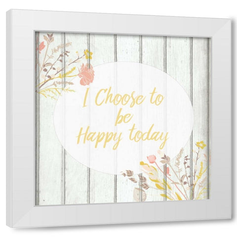 I Choose White Modern Wood Framed Art Print by Allen, Kimberly