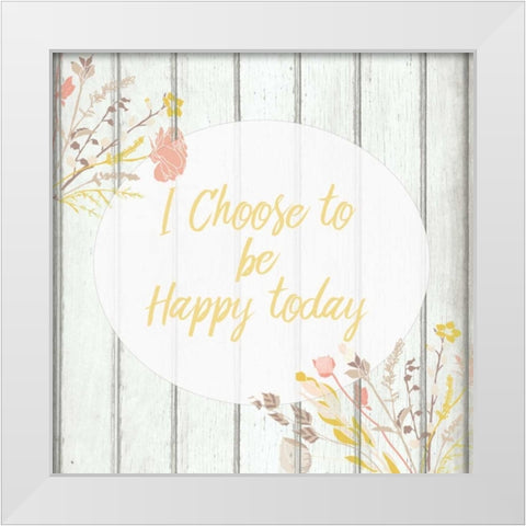 I Choose White Modern Wood Framed Art Print by Allen, Kimberly