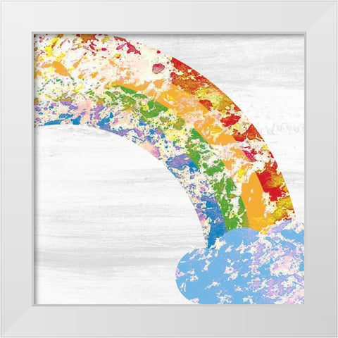 Over The Rainbow 3 White Modern Wood Framed Art Print by Kimberly, Allen