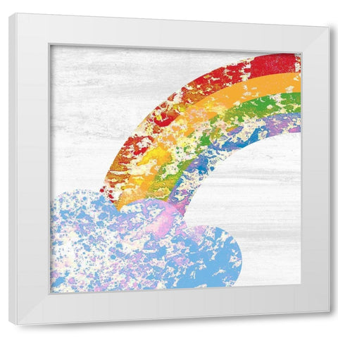 Over The Rainbow 6 White Modern Wood Framed Art Print by Kimberly, Allen