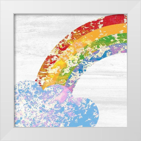 Over The Rainbow 6 White Modern Wood Framed Art Print by Kimberly, Allen