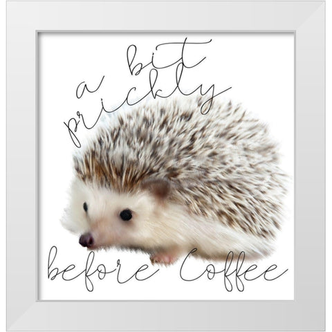 A Bit Prickly White Modern Wood Framed Art Print by Kimberly, Allen