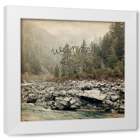 Wonder Often White Modern Wood Framed Art Print by Kimberly, Allen